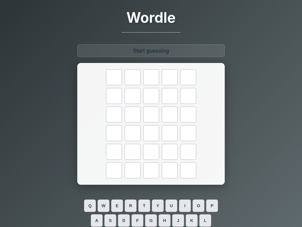 Wordle screenshot